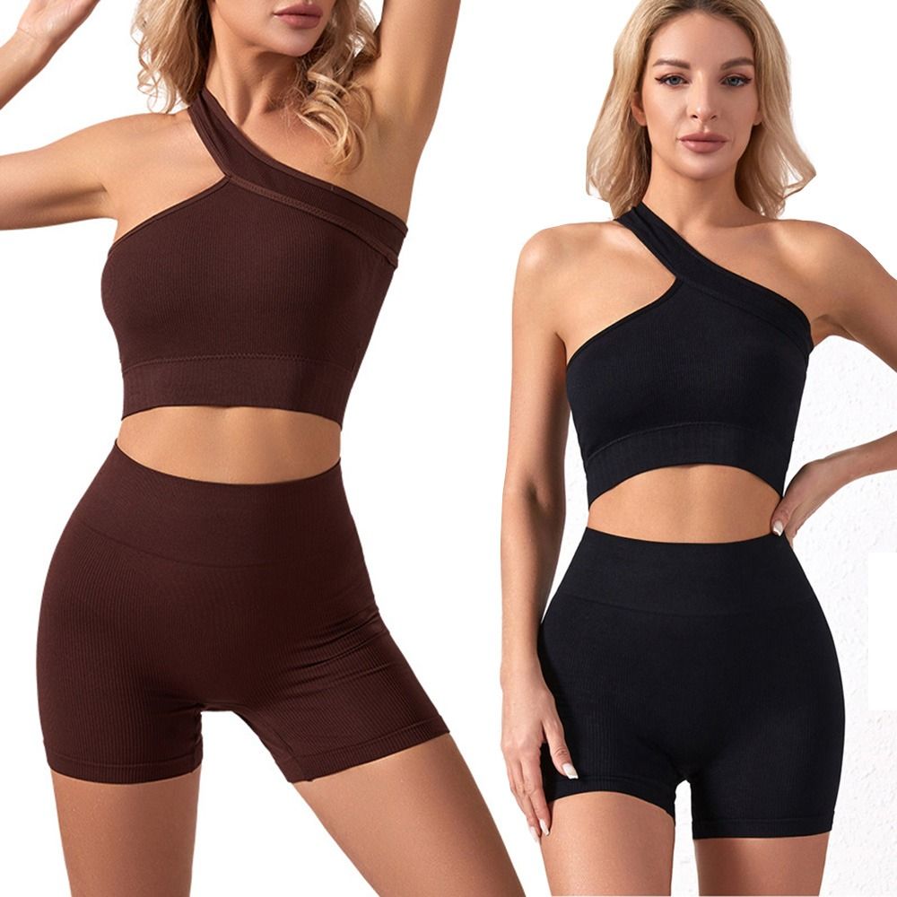2Pcs Casual Seamless Women Wor - Tank Top Ribbed ulasan dan harga