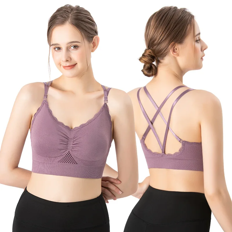 Sports Bra Lace Mesh Breathabl - Quick Dry Underwear ulasan dan harga