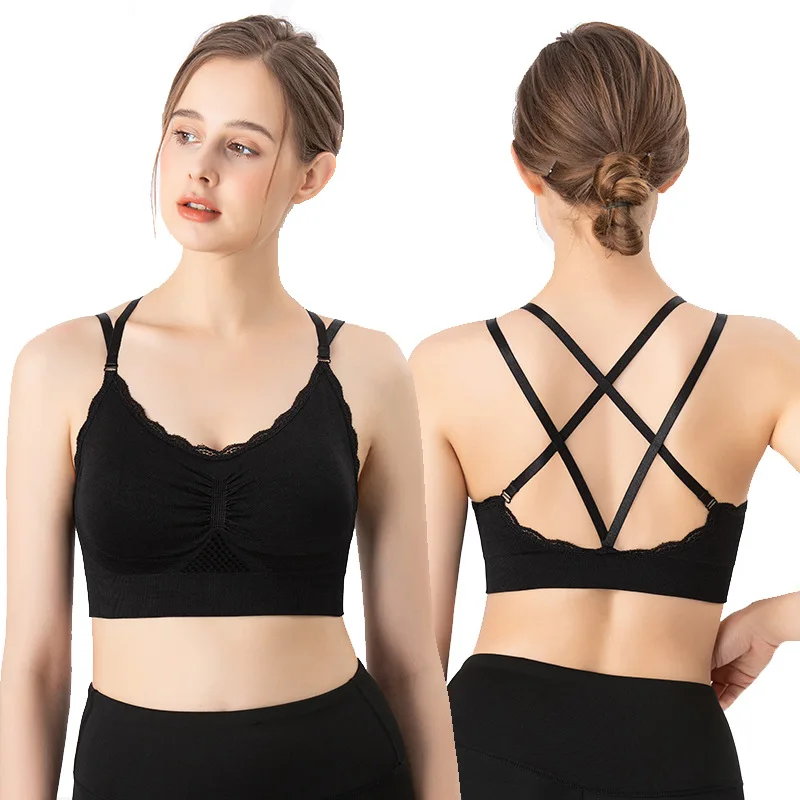 Sports Bra Lace Mesh Breathabl - Quick Dry Underwear ulasan dan harga