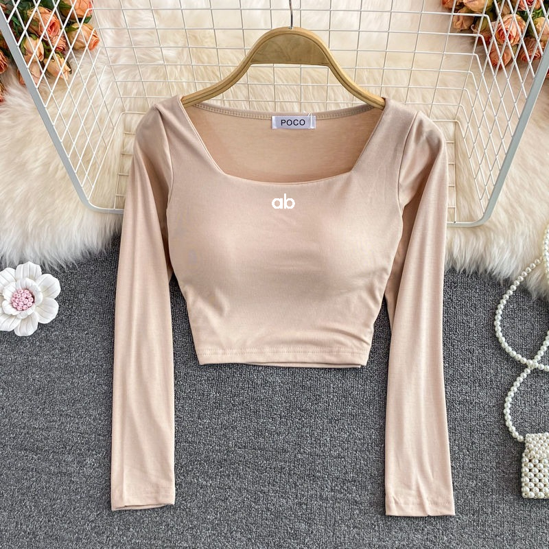 Women Korean Fashion Square Ne - Base Layer Top ulasan dan harga