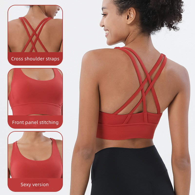 New Cross Back Nylon Yoga Top  - Quick Dry Underwear ulasan dan harga